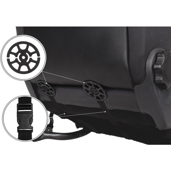 Фото - Накидка на сиденье автомобиля EVAtech ECO серая с серой нитью, черный кант SCASGGB