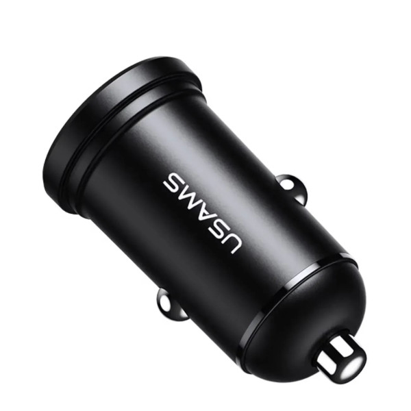 Фото - Автомобильное зарядное устройство Usams SCC114 C20 2.4 A Dual USB Mini Car Charger Black