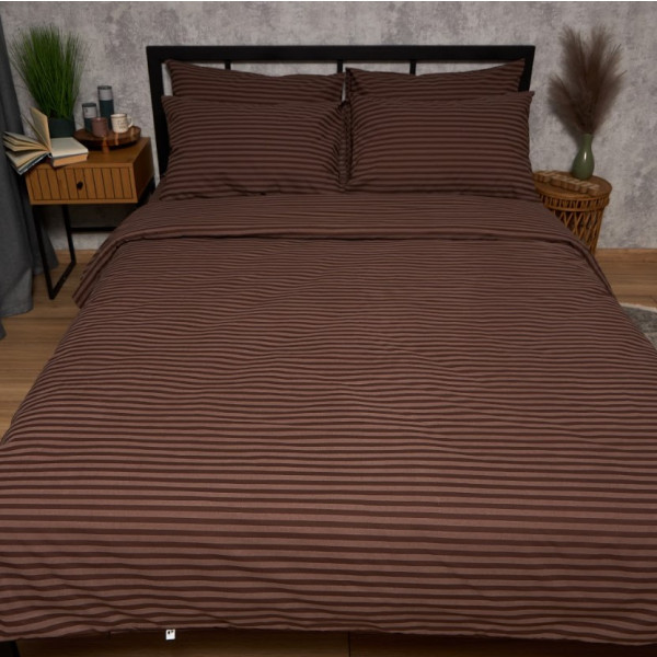 Фото - Комплект постельного белья Moon&Star Бязь Gold Люкс Espresso Lines 175х210 нав. 2х70х70 (MS-820009177)