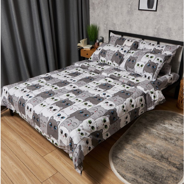 Фото - Комплект постельного белья Moon&Star Бязь Gold Люкс Furry Friends 175х210 нав. 4х50х70 (MS-820009248)