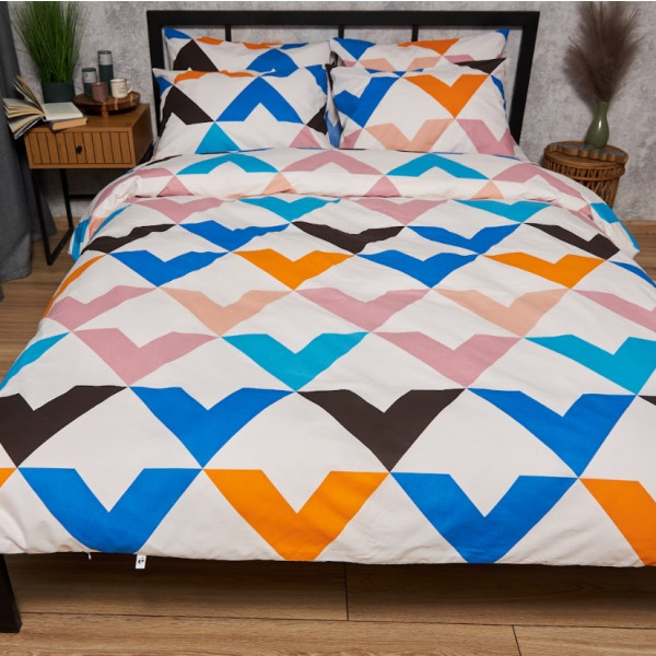 Фото - Комплект постельного белья Moon&Star Бязь Gold Люкс Color Clash 175х210 нав. 2х40х60 (MS-820008965)