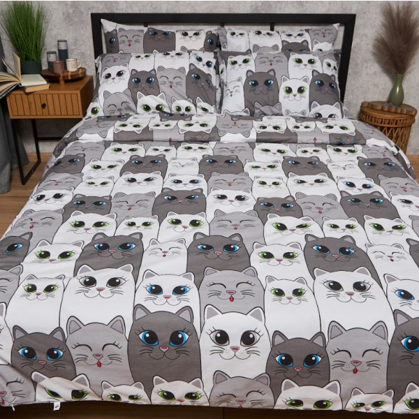 Фото - Комплект постельного белья Moon&Star Бязь Gold Люкс Furry Friends 175х210 нав. 4х50х70 (MS-820009248)