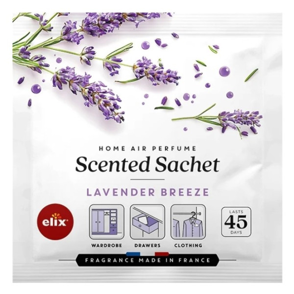 Фото - Ароматическое саше Elix Lavender Breeze для ящиков шкафа до 45 дней аромата (5907100190097)
