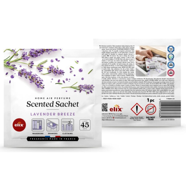 Фото - Ароматическое саше Elix Lavender Breeze для ящиков шкафа до 45 дней аромата (5907100190097)