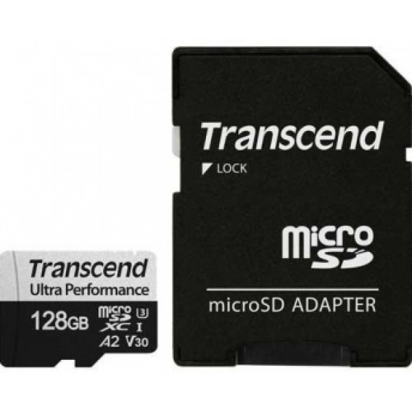 Фото - Карта памяти Transcend 128GB microSDXC C10 UHS-I U3 A2 R160/W125MB/s + SD (TS128GUSD340S) Фото - Карта памяти Transcend 128GB microSDXC C10 UHS-I U3 A2 R160/W125MB/s + SD (TS128GUSD340S)