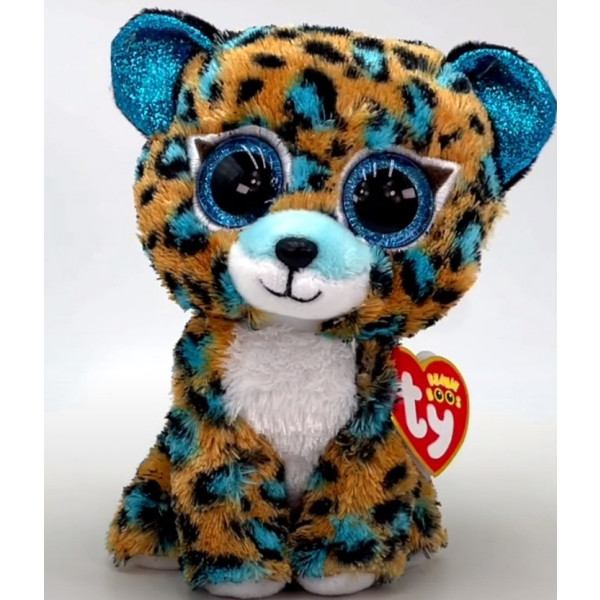 Фото - Мягкая игрушка глазастик TY Beanie Boos Леопард "COBALT" 15см (36691)