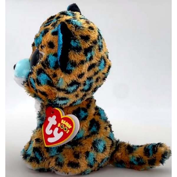 Фото - Мягкая игрушка глазастик TY Beanie Boos Леопард "COBALT" 15см (36691)
