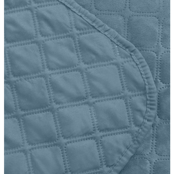 Фото - Покрывало двуспальное ТЕП Velour 240x260 см Синий/Ромб круглый (4-00518_22875)