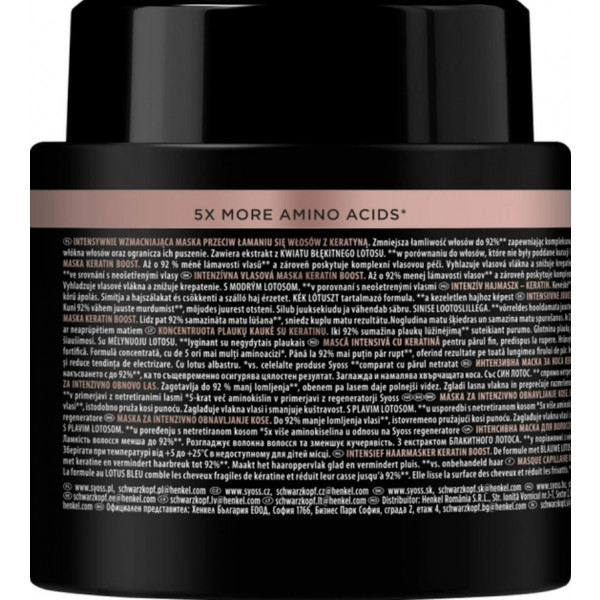 Фото - Маска для волос SYOSS keratin Hair Perfection 500 мл