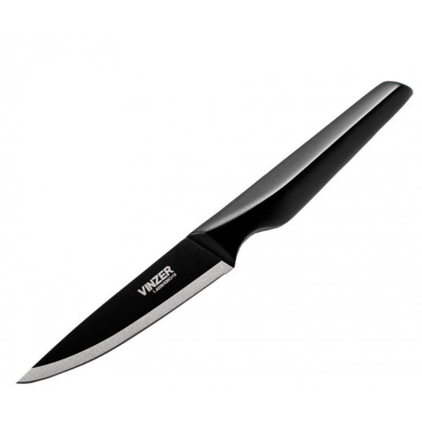 Фото - Нож для овощей Vinzer Geometry Nero Line 8.9 см (50299)