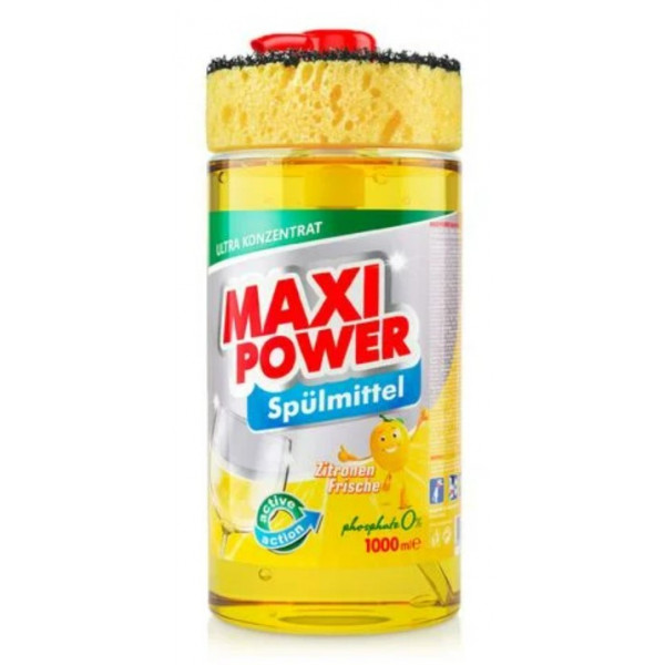 Фото - Средство для ручного мытья посуды Maxi Power Лимон 1 л (4823098400929)
