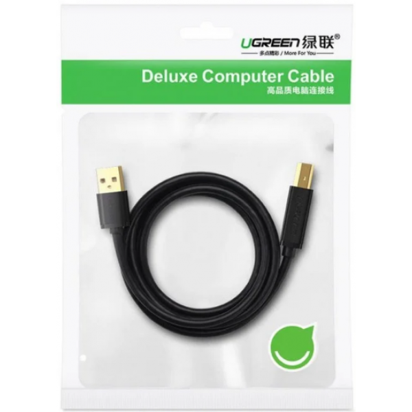 Фото - Кабель USB type A - USB type B UGREEN US135 USB-A 2.0 - USB-B 2.0 1m Black (20846)