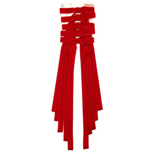 Фото - Декор New Year YES! Fun Банты 36x12 см бордо 5 шт. (975097)