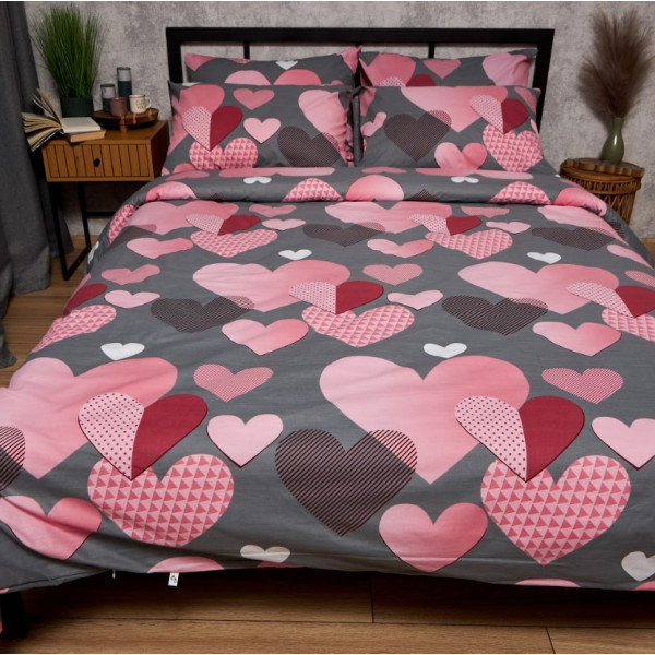 Фото - Комплект постельного белья Moon&Star Бязь Gold Люкс Blush Love 160х220х2 нав. 4х70х70 (MS-820008819) Фото - Комплект постельного белья Moon&Star Бязь Gold Люкс Blush Love 160х220х2 нав. 4х70х70 (MS-820008819)