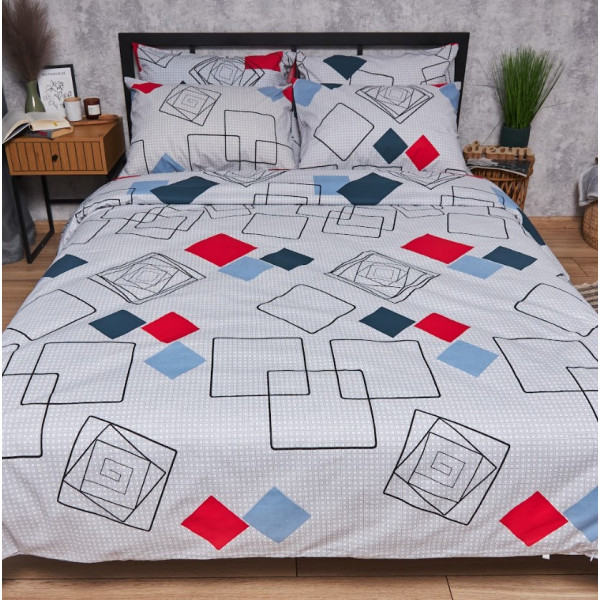 Фото - Комплект постельного белья Moon&Star Бязь Gold Люкс Urban Grid 175х210 нав. 2х50х70 (MS-820007111)