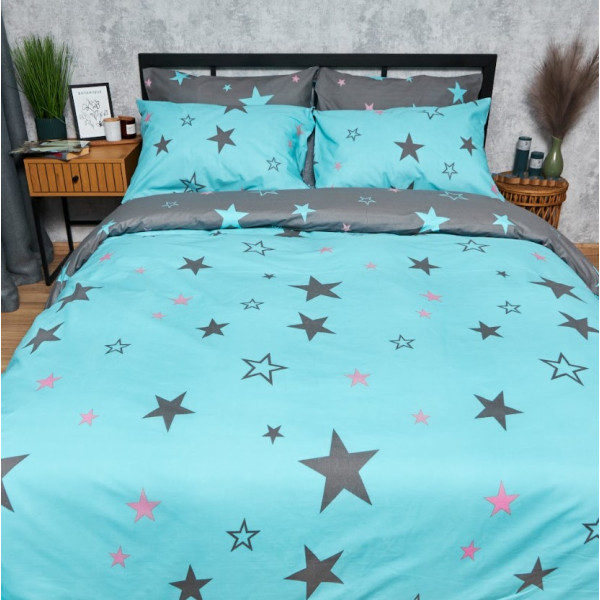 Фото - Комплект постельного белья Moon&Star Бязь Gold Люкс Starry Skies 175х210 нав. 2х50х70 (MS-820007006)