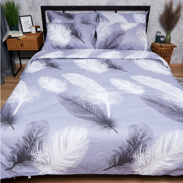 Фото - Комплект постельного белья Moon&Star Бязь Gold Люкс Soft Plumes 175х210 нав. 2х70х70 (MS-820006902)