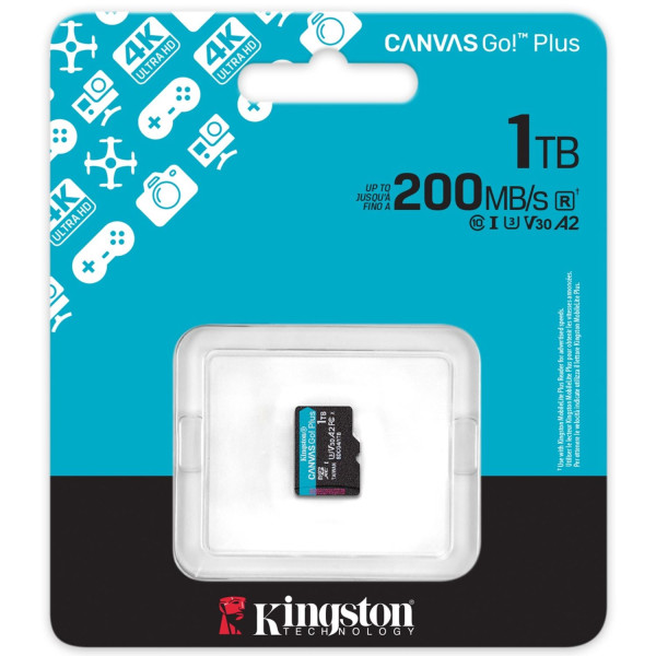 Фото - Карта памяти Kingston MicroSDXC 1TB Canvas Go! Plus G4 Class 10 UHS-I U3 V30 A2 (SDCG4/1TBSP)