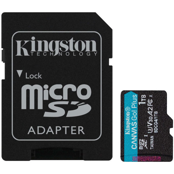 Фото - Карта памяти Kingston MicroSDXC 1TB Canvas Go! Plus G4 Class 10 UHS-I U3 V30 A2 + SD-adapter (SDCG4/1TB)