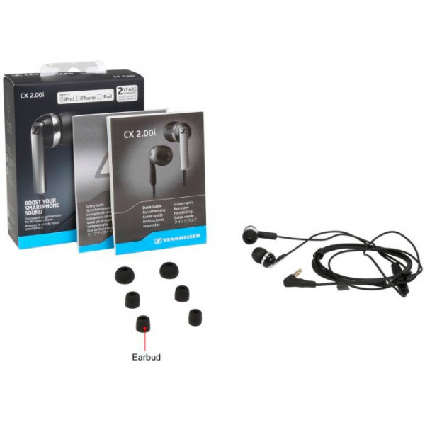 Фото - Наушники вкладыши Sennheiser CX 2.00i black