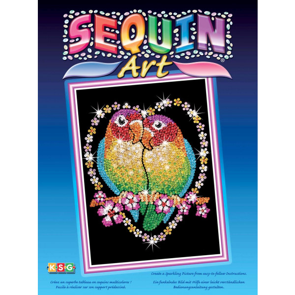 Фото - Алмазная живопись Sequin Art Попугаи Неразлучники Blue (SA1002) Фото - Алмазная живопись Sequin Art Попугаи Неразлучники Blue (SA1002)