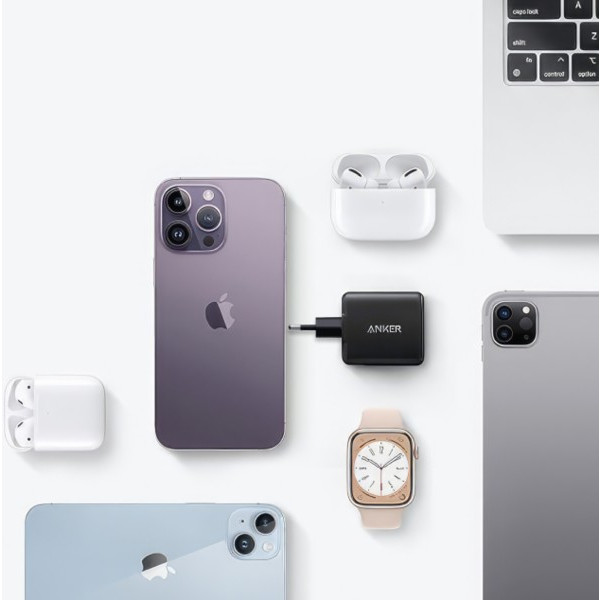 Фото - Сетевое зарядное устройство Anker PowerPort 312 - 25W USB-C Black (A2642G11)