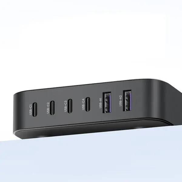 Фото - Сетевое зарядное устройство UGREEN CD271 6xUSB 200W GaN 4хUSB-C+2xUSB-A (40914)