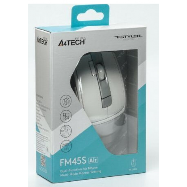 Фото - Мышь проводная A4tech Fstyler FM45S Air Silver White
