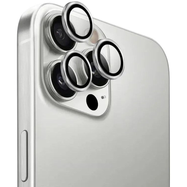 Фото - Защитное стекло для смартфона NEU Chatel Metal Frame Lens Protector Glass for iPhone 16 Pro/16 Pro Max Silver (Lens16ProSilver)