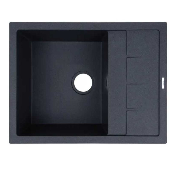 Фото - Мойка кухонная Ventolux SILVIA (BLACK MATT QUARTZ) 650x500x200