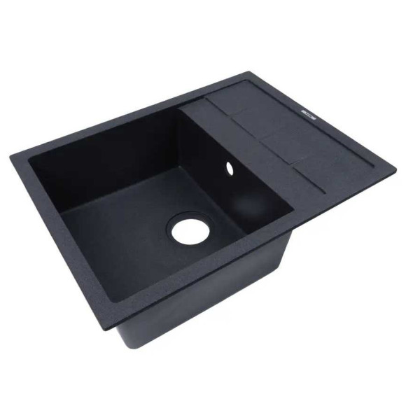 Фото - Мойка кухонная Ventolux SILVIA (BLACK MATT QUARTZ) 650x500x200