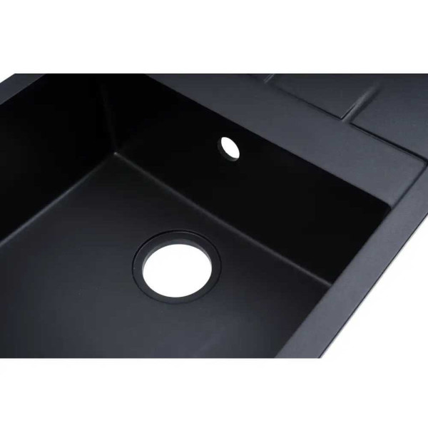 Фото - Мойка кухонная Ventolux SILVIA (BLACK QUARTZ) 650x500x200