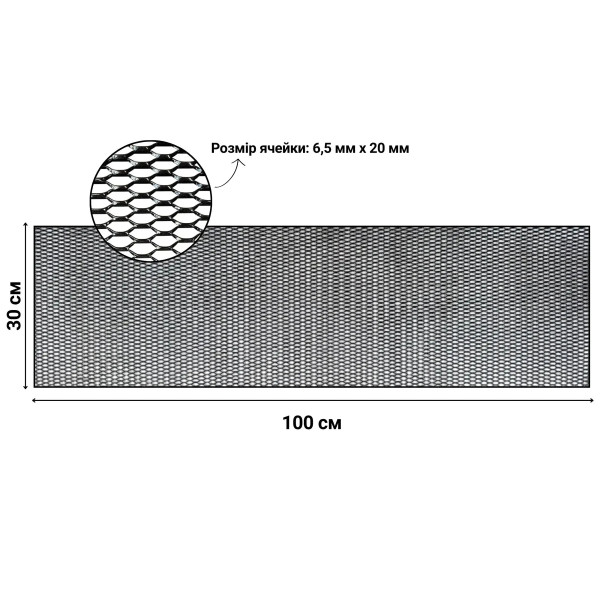 Фото - Сетка декоративно-защитная для радиатора Poputchik СОТА 100х30 см №105.06 (151-103-105.06)