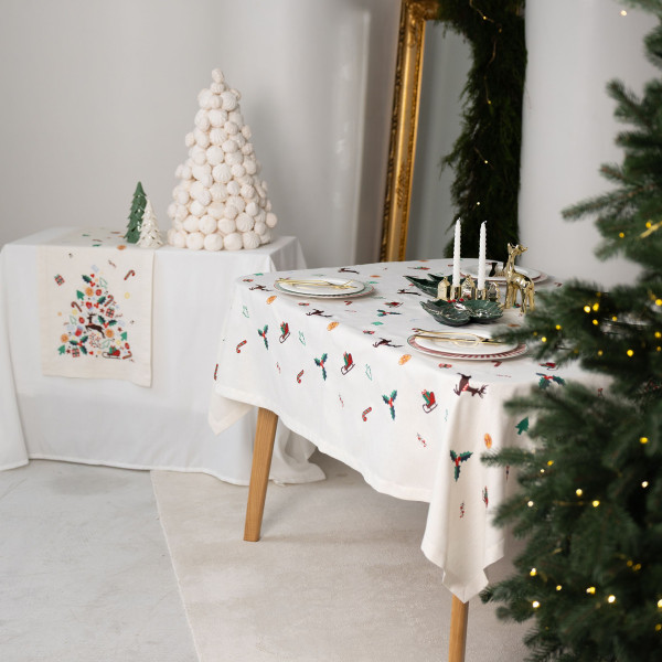 Фото - Скатерть прямоугольная Едельвіка Рождественская мелодия 230х155 см (556-25/00)