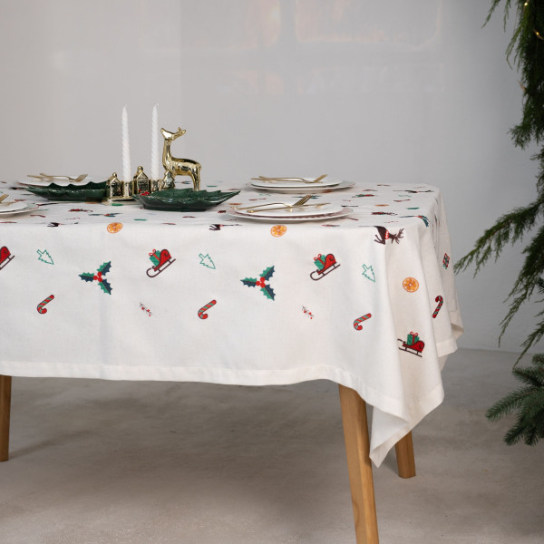 Фото - Скатерть прямоугольная Едельвіка Рождественская мелодия 185х155 см (557-25/00)