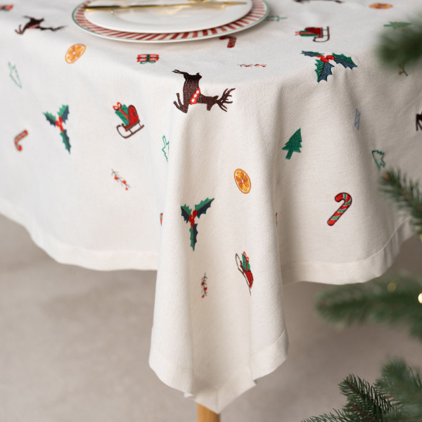 Фото - Скатерть прямоугольная Едельвіка Рождественская мелодия 185х155 см (557-25/00)