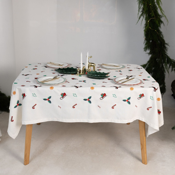 Фото - Скатерть прямоугольная Едельвіка Рождественская мелодия 185х155 см (557-25/00)