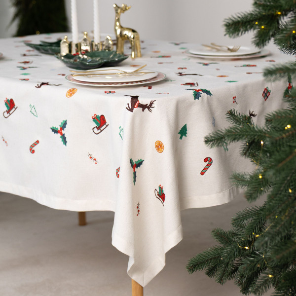 Фото - Скатерть прямоугольная Едельвіка Рождественская мелодия 185х155 см (557-25/00)