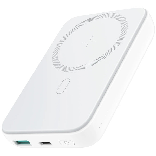 Фото - Батарея мобильная Joyroom Magnetic Wireless 10000mAh JR-W020 20W QC USB-C In/Out White (6941237119698)
