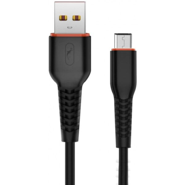 Фото - Кабель синхронизации данных SkyDolphin S54V Soft USB - microUSB 1 м Black (USB-000432)