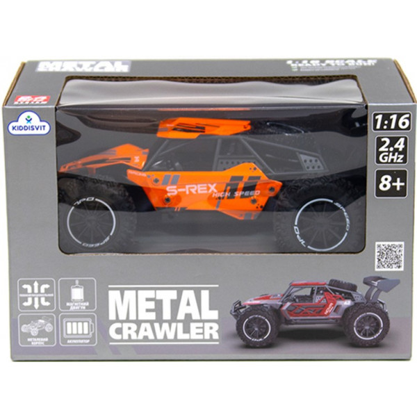Фото - Радиоуправляемая машинка Sulong Toys METAL CRAWLER на р/у – S-REX (оранжевый, металл. корпус, аккум.3,7V, 1:16) (SL-230RHO)