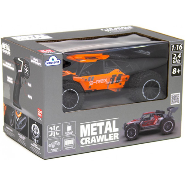 Фото - Радиоуправляемая машинка Sulong Toys METAL CRAWLER на р/у – S-REX (оранжевый, металл. корпус, аккум.3,7V, 1:16) (SL-230RHO)