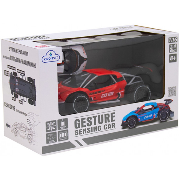 Фото - Радиоуправляемая машинка Sulong Toys GESTURE SENSING на р/у и на сенсорном управлении – DIZZY (красный, аккум.3,7V, 1:16) (SL-285RHR)