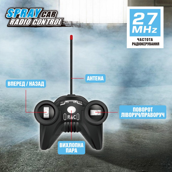 Фото - Радиоуправляемая машинка 1:24 Sulong Toys Spray Car на р/у – Sport (розовый, 1:24, свет,выхлопной пар) (SL-354RHP)