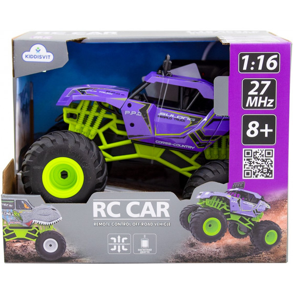 Фото - Радиоуправляемая машинка 1:16 Sulong Toys BIGFOOT OFF-ROAD на р/у – VIOLET (1:16, 27 МГц (MHz)) (SL-358RHV)