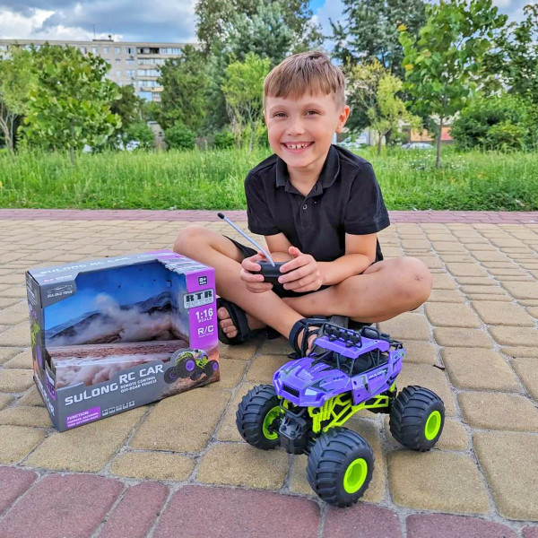 Фото - Радиоуправляемая машинка 1:16 Sulong Toys BIGFOOT OFF-ROAD на р/у – VIOLET (1:16, 27 МГц (MHz)) (SL-358RHV)