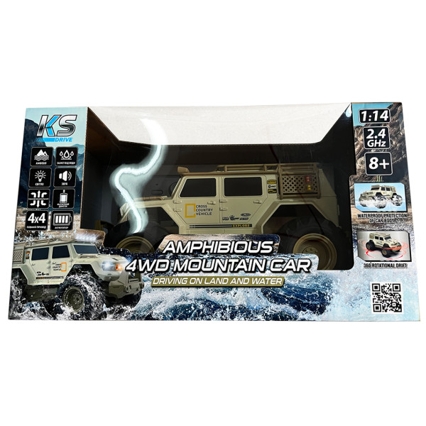 Фото - Радиоуправляемая машинка KS Drive AMPHIBIOUS 4WD (свет, звук) (SL-8018ARH)