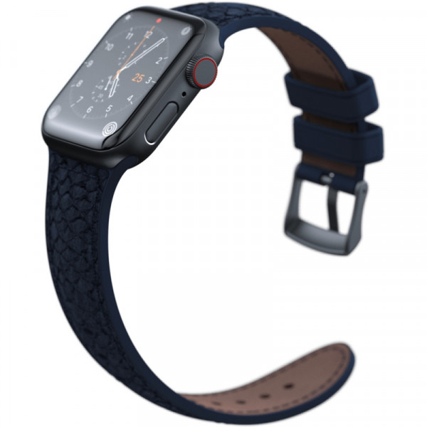 Фото - Ремешок для смарт-часов Njord Salmon Leather Strap Petrol for Apple Watch 45mm/44mm (SL14121)