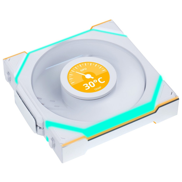 Фото - Корпусный вентилятор Lian Li UNI Fan SL WIRELESS LCD 120-3 REVERSE White (G99.12RSLLCD1W3W.00)