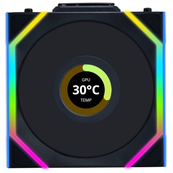 Фото - Корпусный вентилятор Lian Li Uni Fan SL WIRELESS LCD Reverse, 120-1 Black (G99.12RSLLCD1W1B.00)